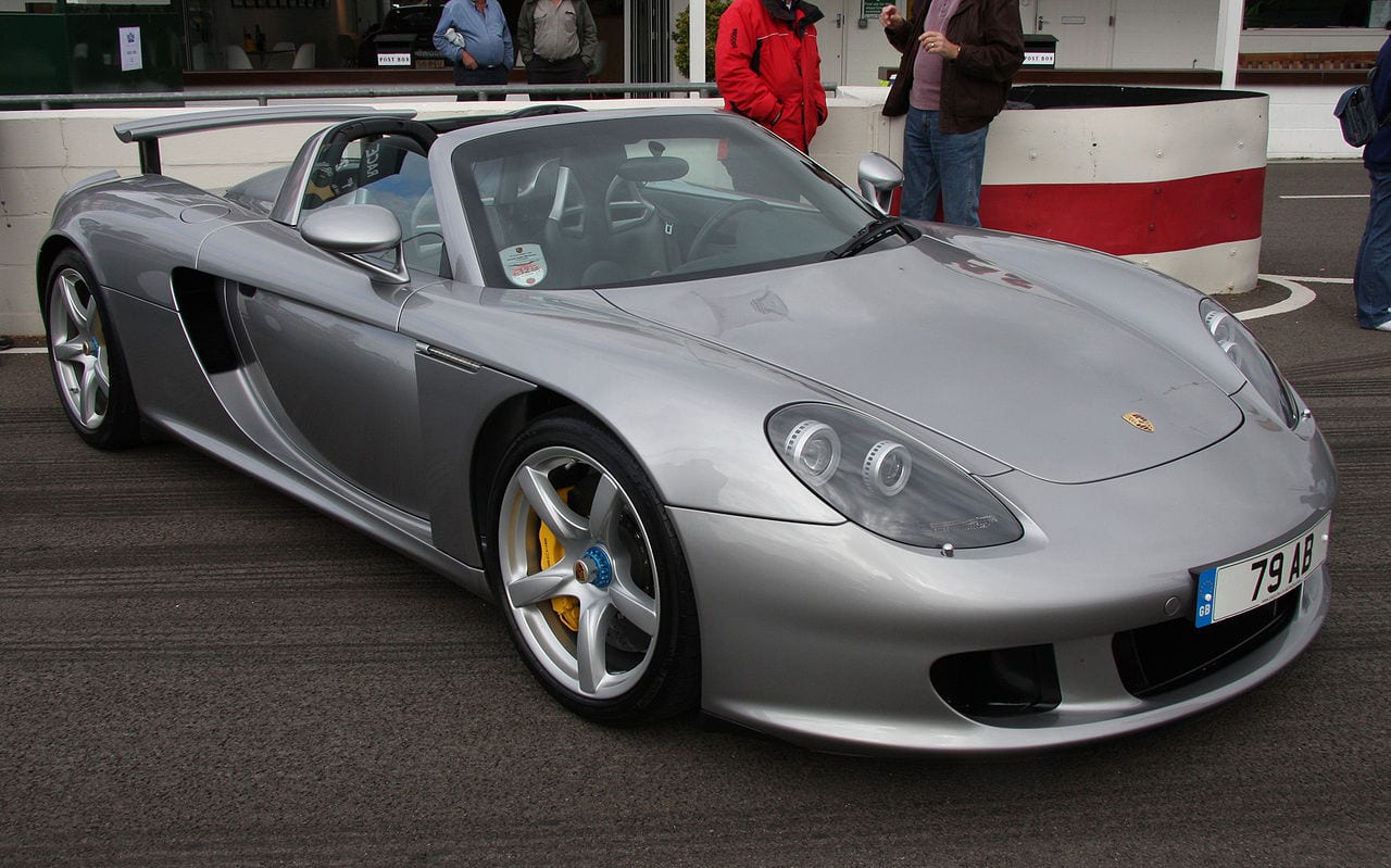 Silver Porsche Carrera GT