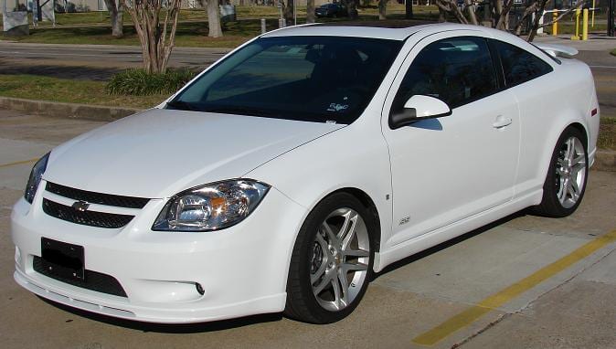 A white Chevy Cobalt SS