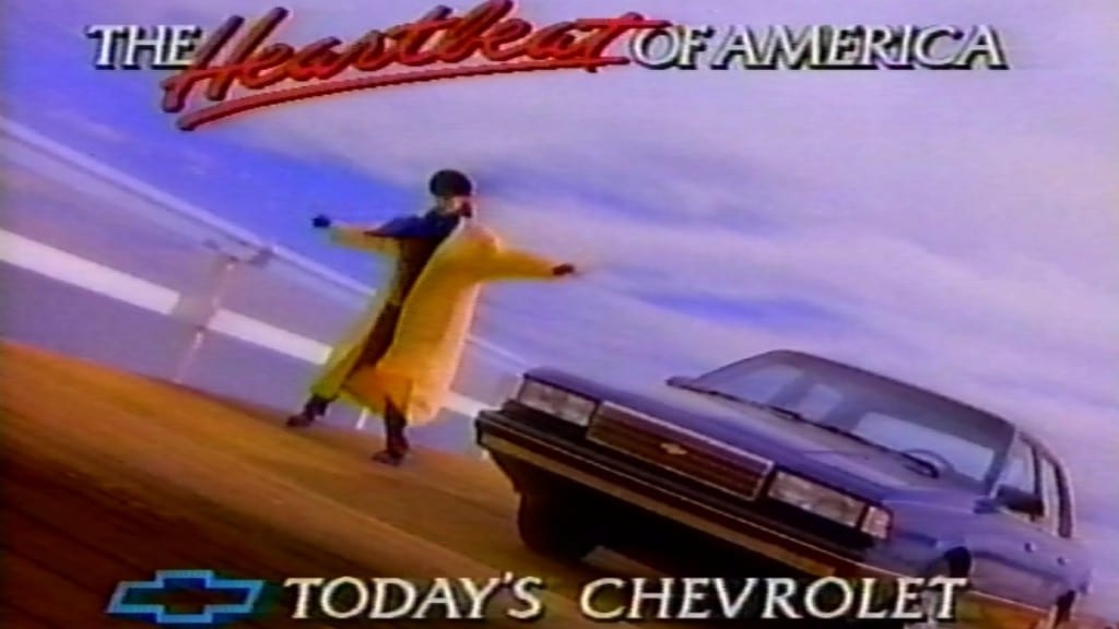 The 'Heartbeat of America' add for Chevy is displayed.