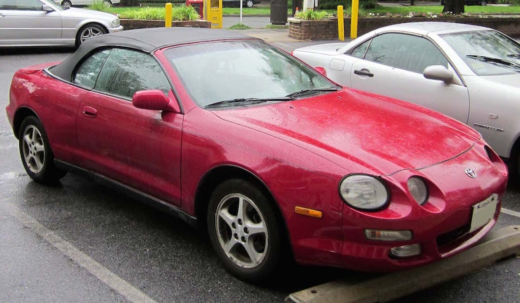 Red Celica in the Rain