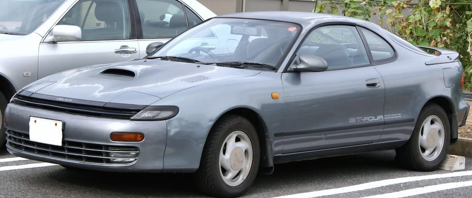 Grey Celica in Parking Lot