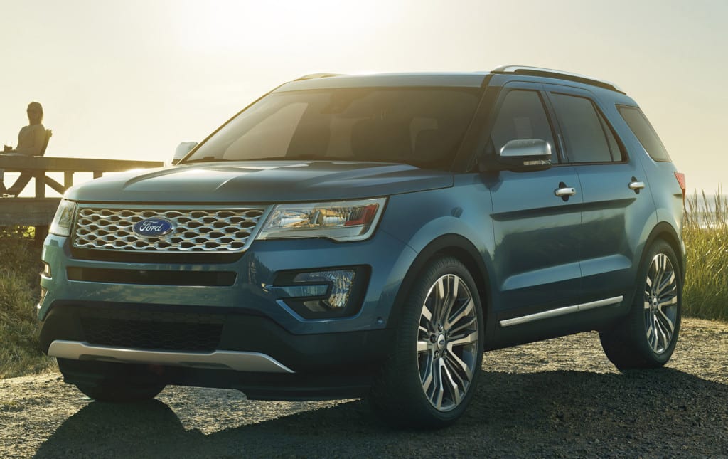 New 2016 Ford Explorer Platinum series in Blue Jeans