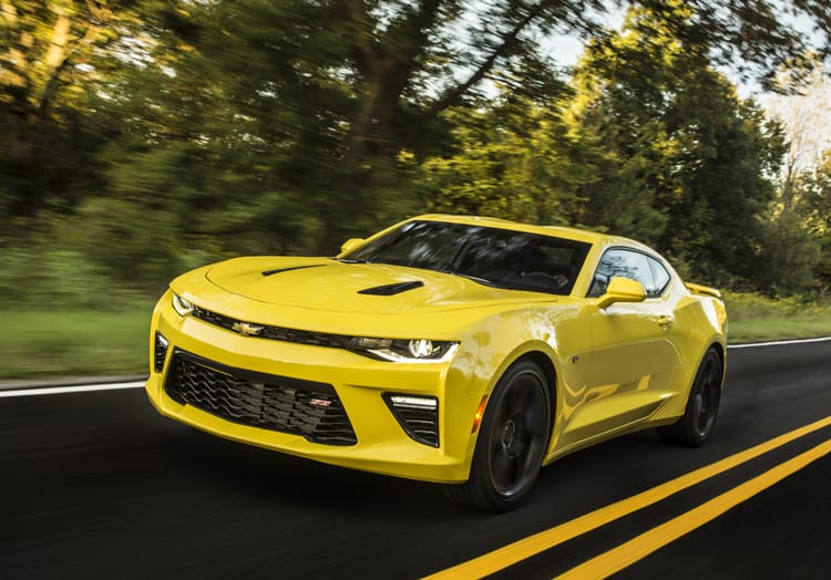 2016-Chevrolet-Camaro-SS-Yellow-Front-Driving