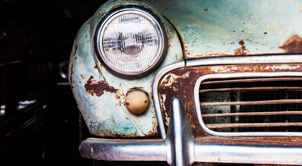 Rusty Car headlight