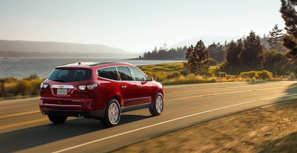 Red 2016 Chevy Traverse Rear