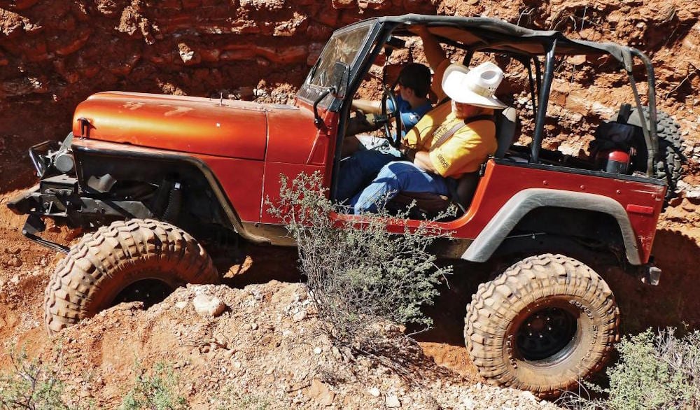 Jeep Wrangler Rock Crawling in Desert