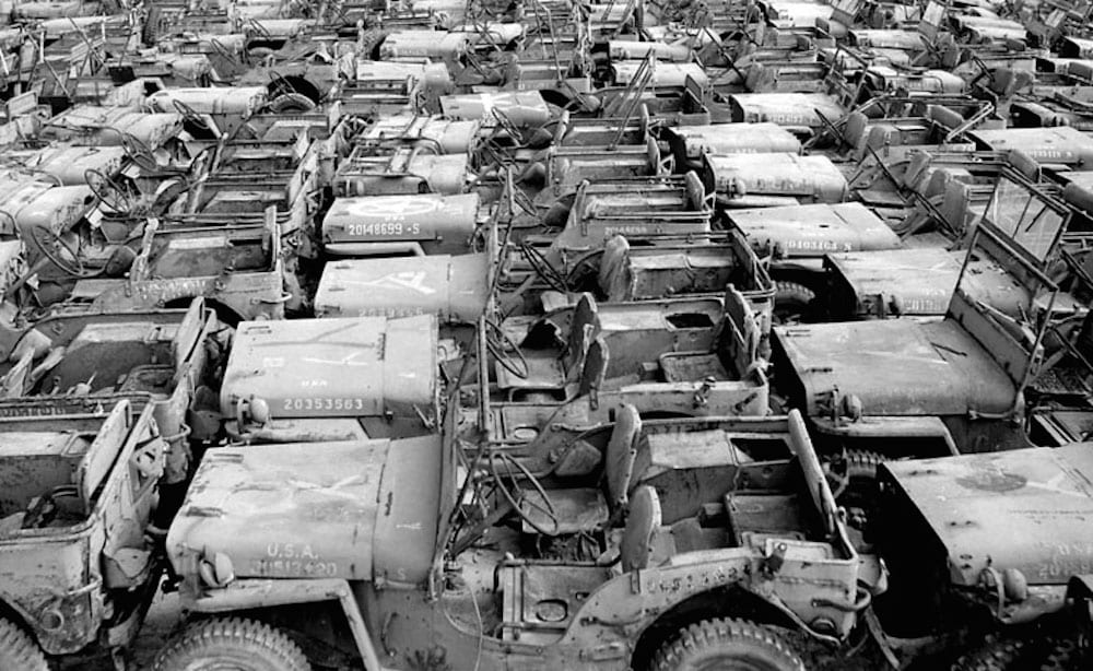 Old Jeeps in Motor Pool
