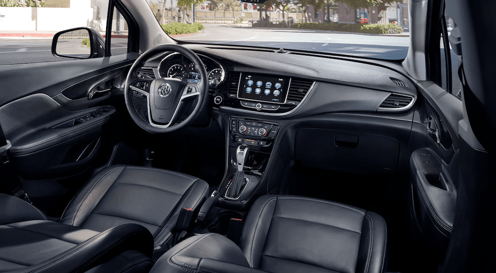 Black leather interior and dash of 2019 Buick Encore
