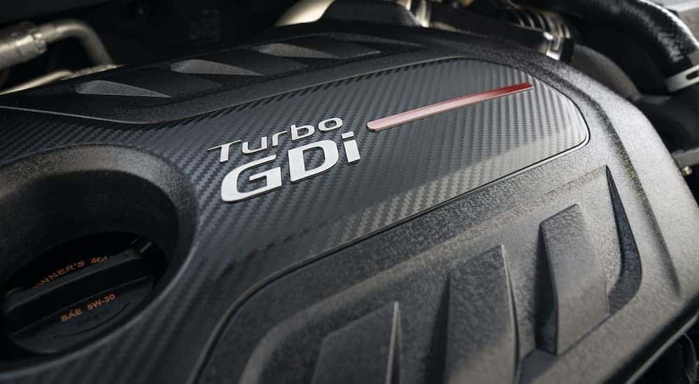The turbo GDI engine on a 2021 Kia Sportage.