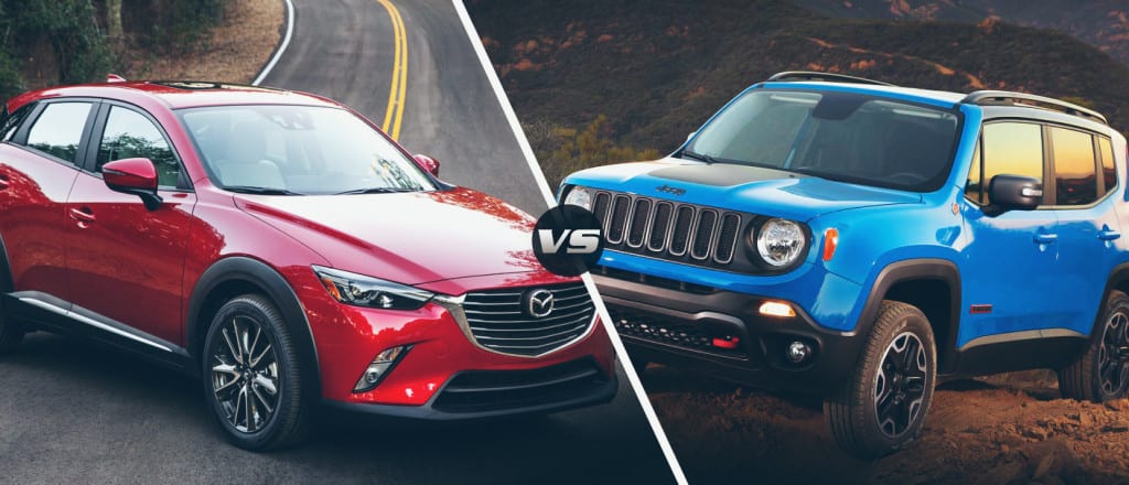 SUV Showdown: Jeep Renegade vs. Mazda CX3