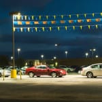 Used Car Lot with Lighting