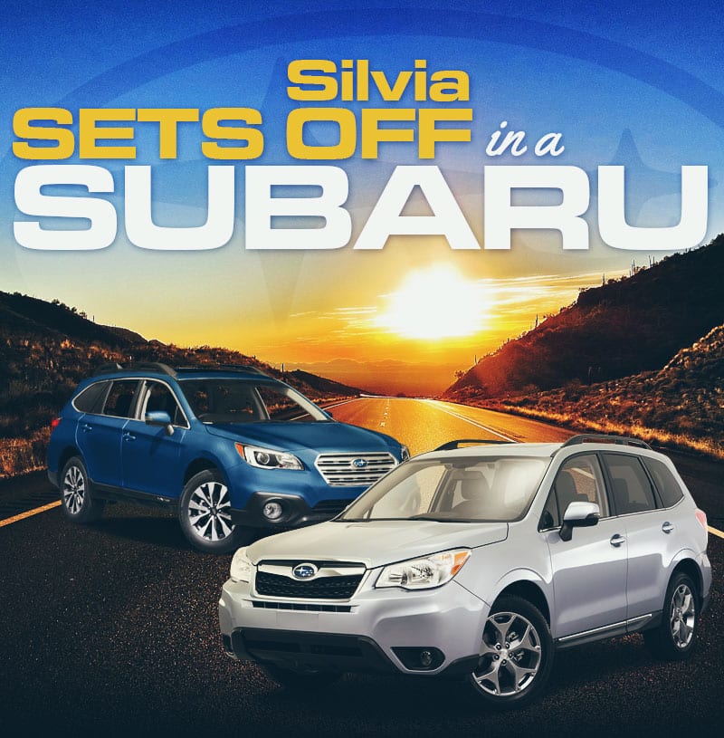 Silvia Sets Off in a New Subaru