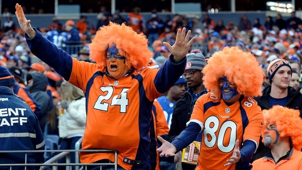 Denver Bronco's Fans at a Football Game