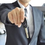 Businessman for selling car