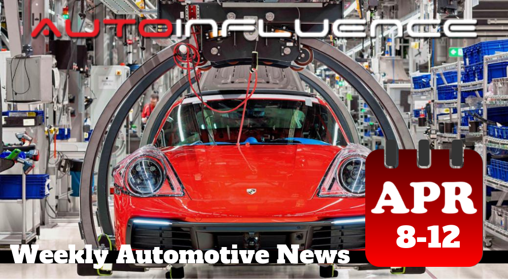 AutoInfluence Weekly Automotive News for Week of Apri 8-12 including Porsche Reduction in Carbon Emissions