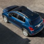 A blue 2019 Chevy Trax is shown from an above angle.