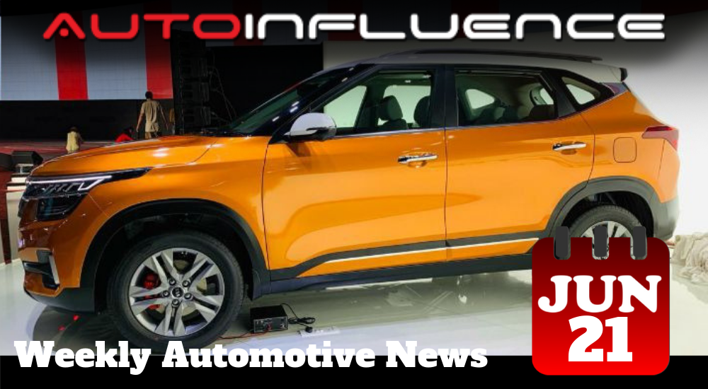 Kia Seltos (in Orange) as included in this week's automotive news from AutoInfluence