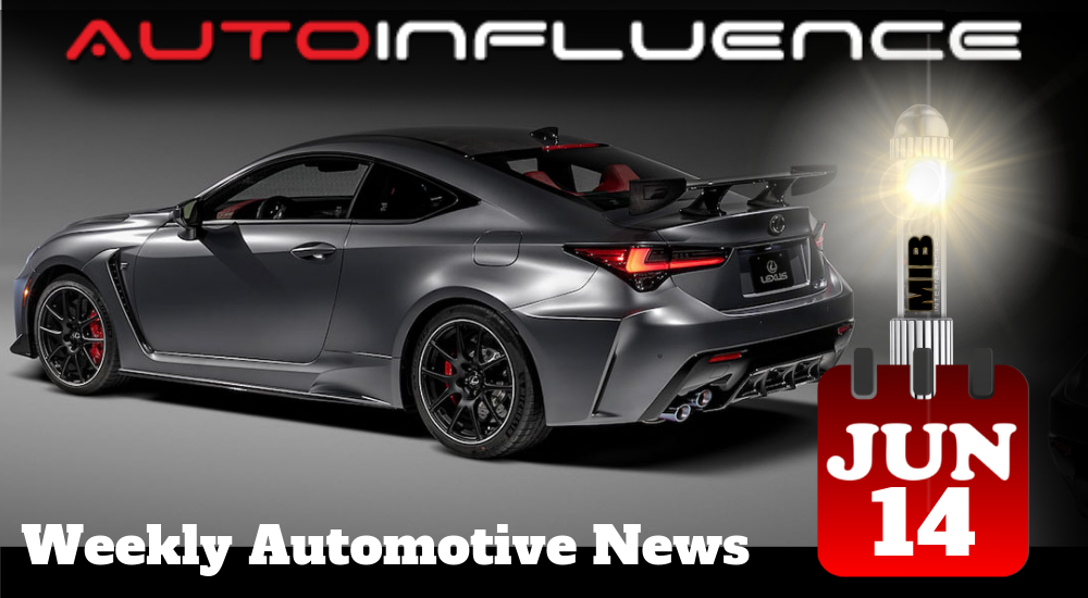 Lexus RC F as featured in Men in Black International and this week's current auto news.