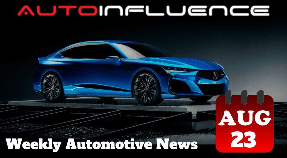 The Acura Type S shown in blue as included in AutoInfluence Weekly Auto News for the Week of August 23rd, 2019