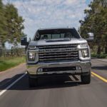 The front grille of a 2020 Chevy Silverado 2500HD is shown.