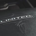 A closeup is shown of the 'Limited' stitching in a 2020 Ram 1500 Limited, find one at a Ram dealership near me.