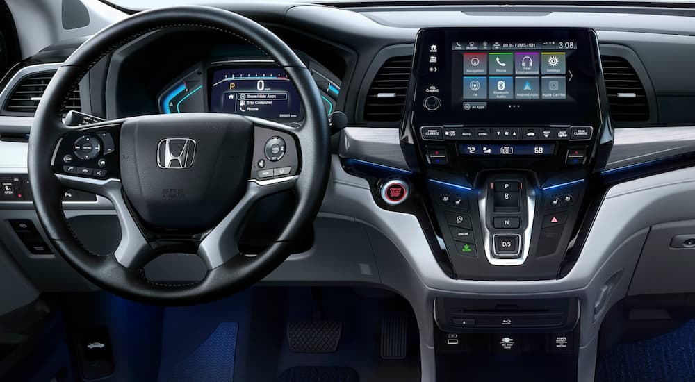 The dashboard of a 2021 Honda Odyssey is shown.