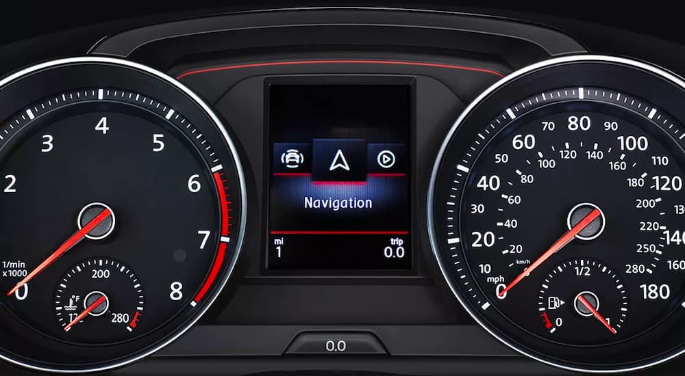 The gauges are shown in a 2022 Volkswagen Golf GTI .