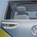 A close up shows the front of the Volkswagen ID.Buzz concept found at a VW dealership.
