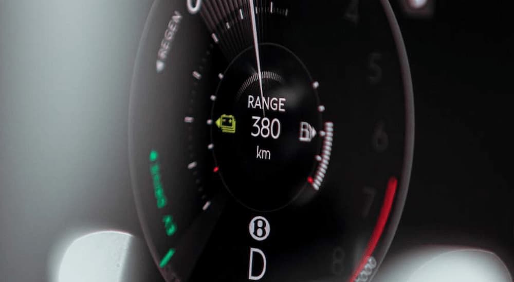 A view of the Bentayga Hybrid EV range is shown.