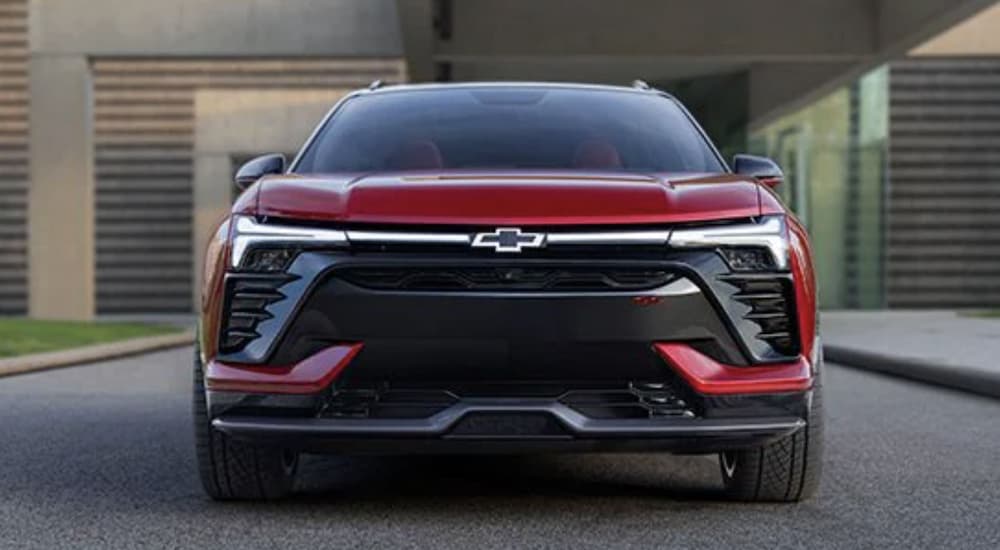 A red 2024 Chevy Blazer EV SS is shown from the front.