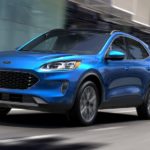 A blue 2022 Ford Escape is shown from the front at an angle.