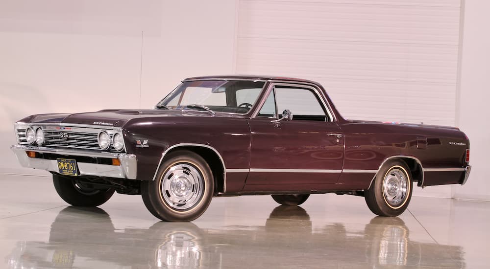 A black 1967 Chevy El Camino SS1 is shown from the side.