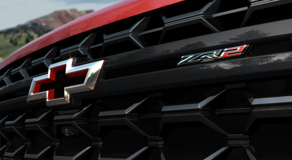A close up shows the grille on a 2024 Chevy Silverado 2500HD ZR2.