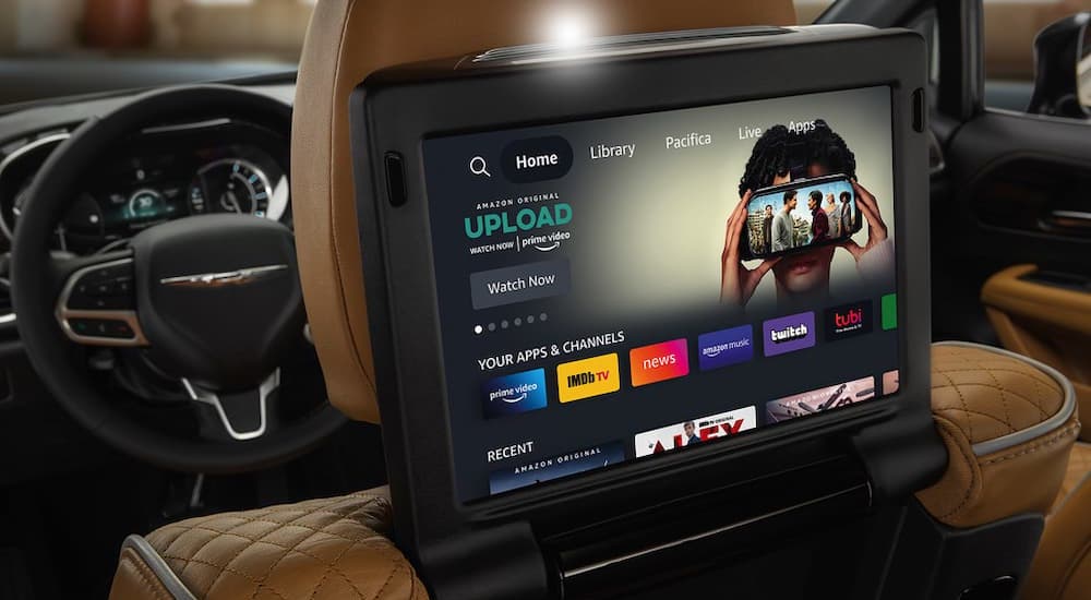 The Uconnect Theatre System is shown in the 2023 Chrysler Pacifica