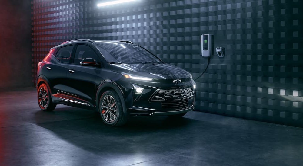 A black 2023 Chevy Bolt EUV for sale is shown.