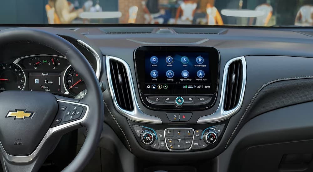The black dash in a 2024 Chevy Equinox is shown.