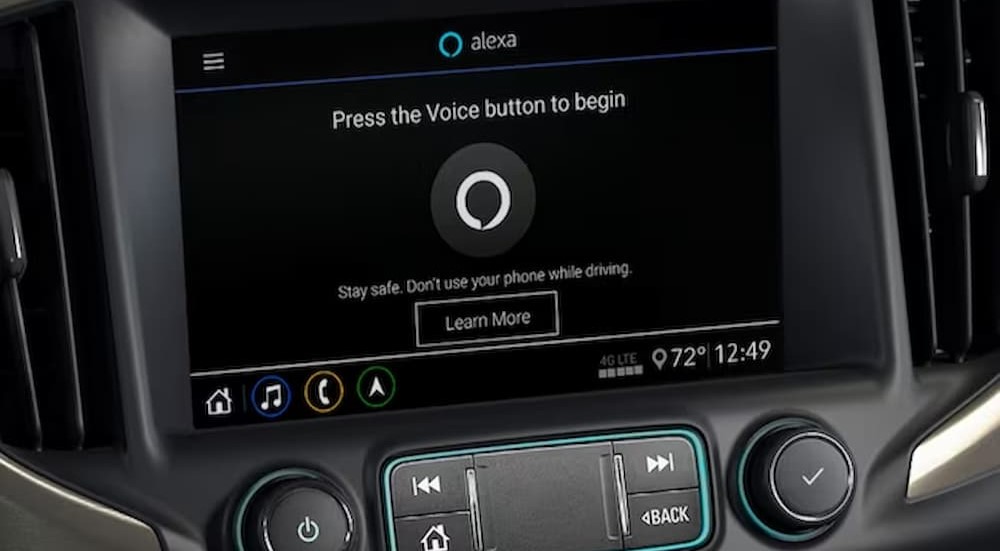 Alexa is shown on the touch screen in a 2024 GMC Terrain.