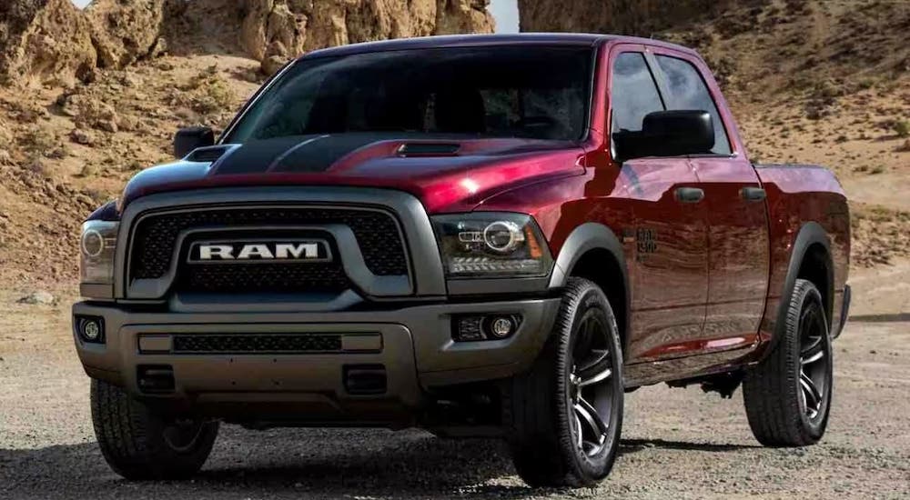 A red 2023 Ram 1500 Classic is shown parked.