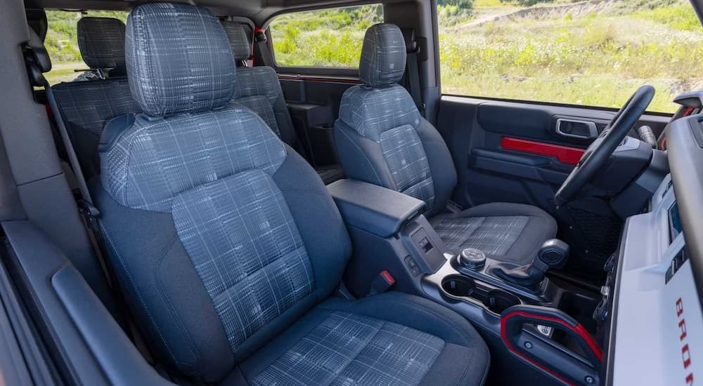 The GREY interior of a 2024 Ford Bronco Heritage is shown.