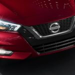 Front of a red 2023 Nissan Sentra.
