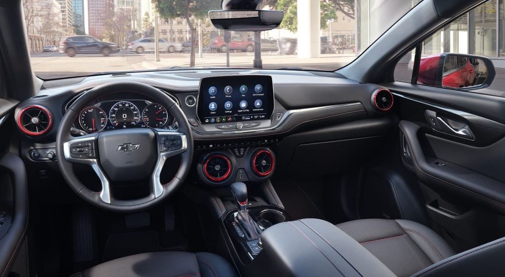 Digital gauge cluster and infotainment on a 2024 Chevy Blazer RS