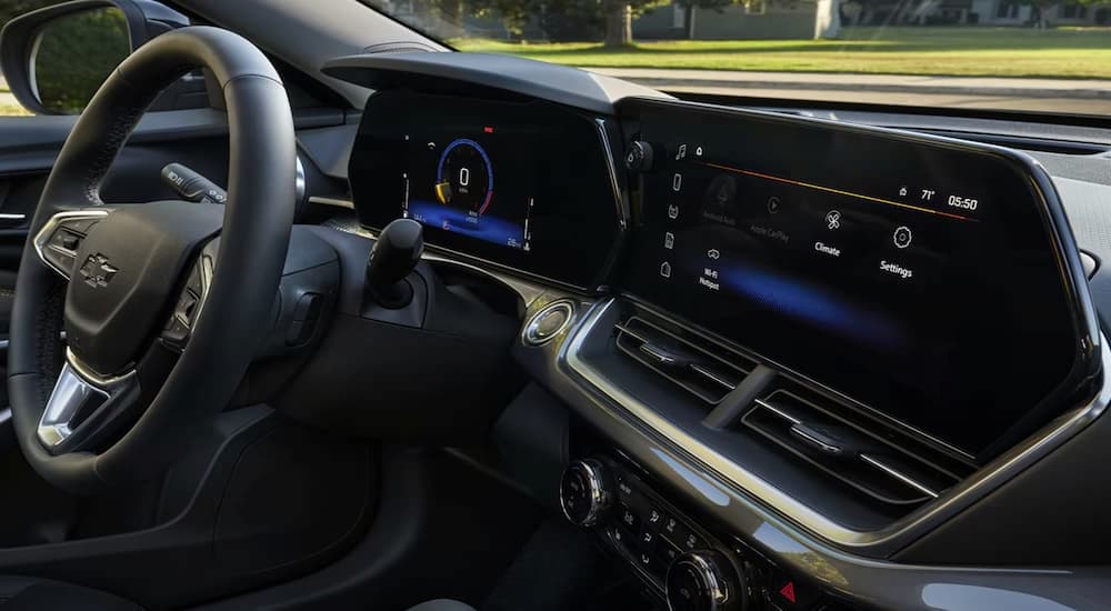 Infotainment and digital gauge cluster on a 2025 Chevy Trax