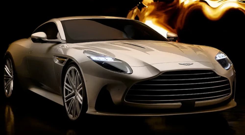 A gold 2024 DB12 Goldfinger Edition.