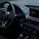 The black dash in a 2025 Mazda MX-5 Miata RF.