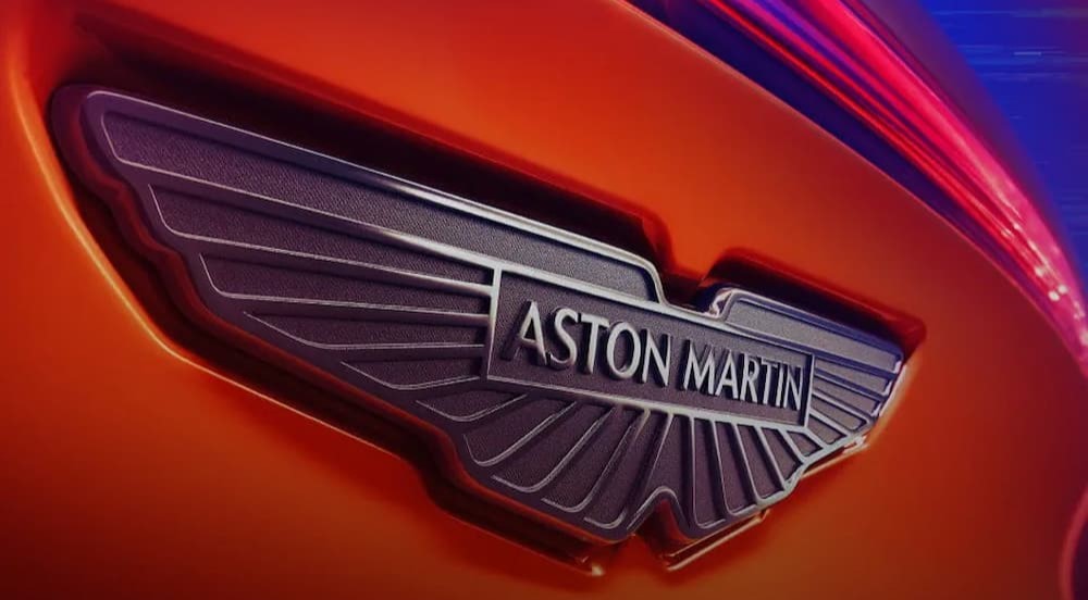 Aston Martin badge.