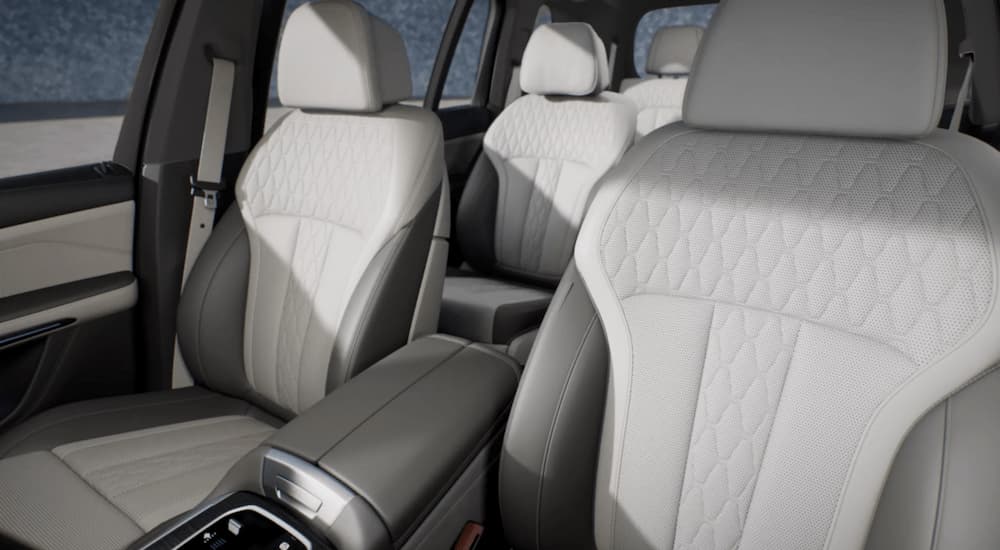 Light grey leather seating in a 2025 BMW X7