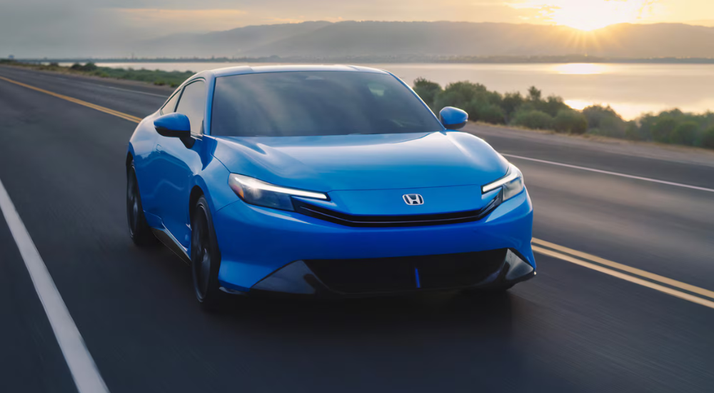 Blue 2026 Honda Prelude head on