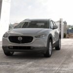 A silver 2026 Mazda CX-30 Parked in a parking garage.
