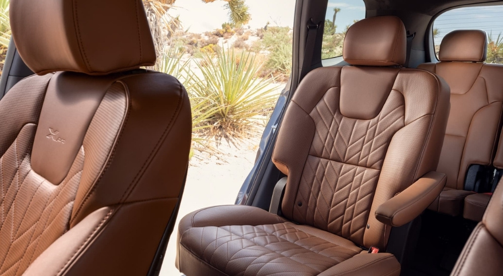 Brown leather seats in a 2025 Kia Telluride X-Pro
