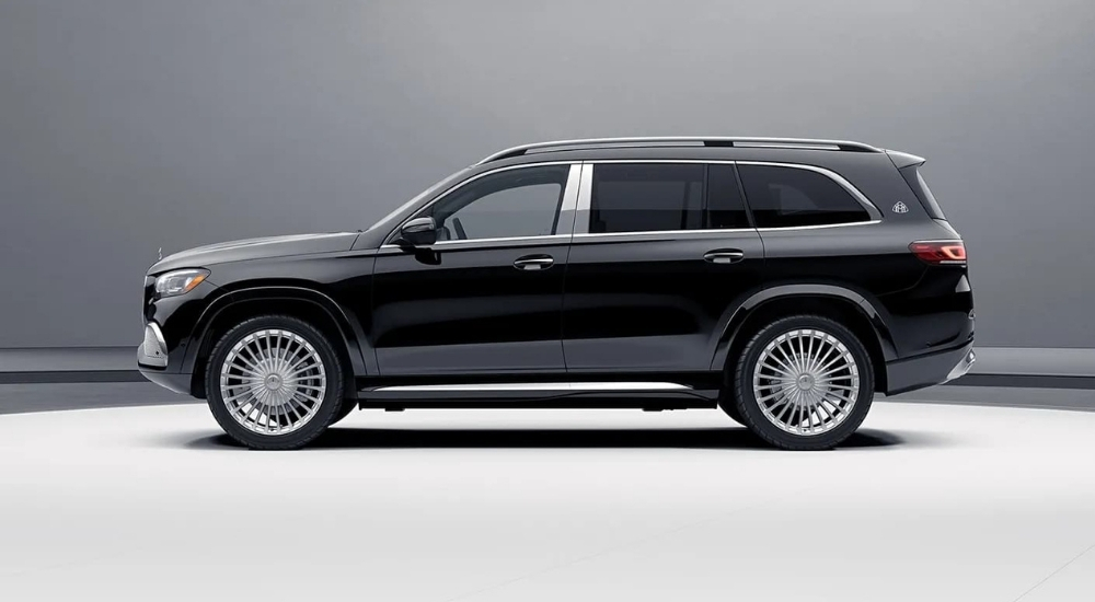 Side of a black 2020 Mercedes-Benz GLS Maybach